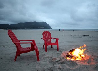 Bonfire on the beach 